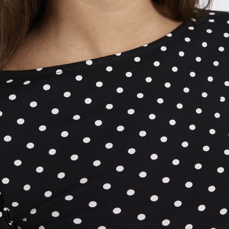 Boat neck 3/4 sleeve top "Desire" Print 2